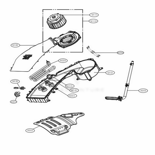 LG Part# MCZ62572701 Outlet Duct - Genuine OEM