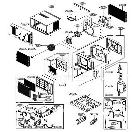 LG Part# AJR73083916 Condenser Tube Assembly (Outdoor) - Genuine OEM