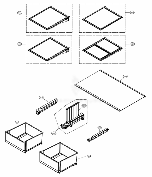 LG Part# AEC75738404 Rail Guide Assembly (Right) - Genuine OEM