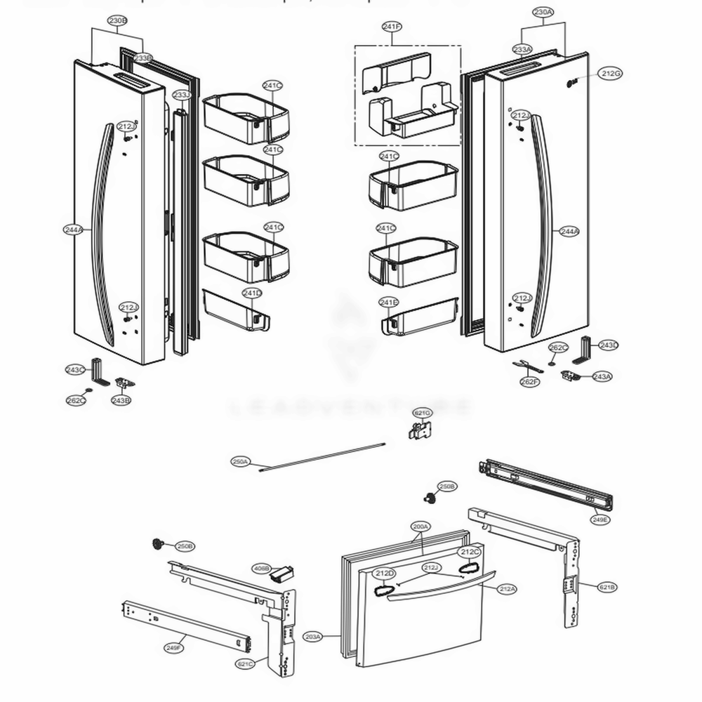 LG Part# ADD36429858 Dispenser Housing - Genuine OEM