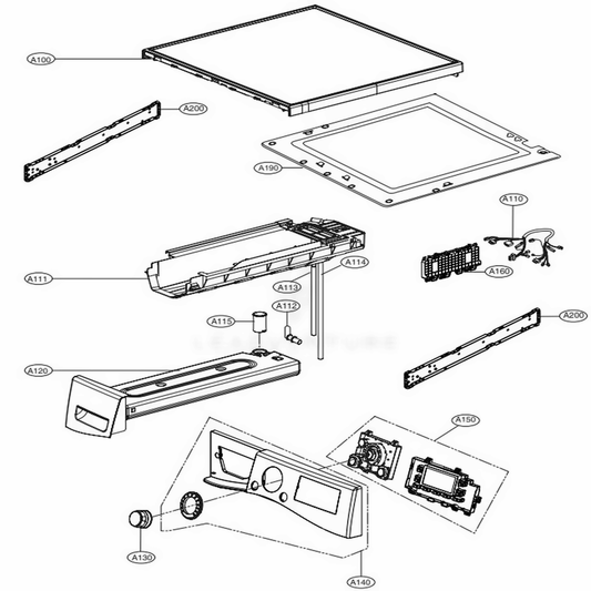 LG Part# AGL75992505 Touchpad Control Panel Assembly - Genuine OEM
