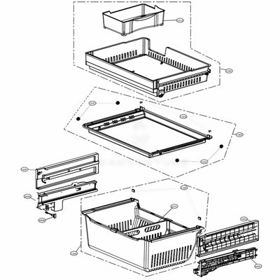 LG Part# AJP73334621 Drawer Tray Assembly - Genuine OEM