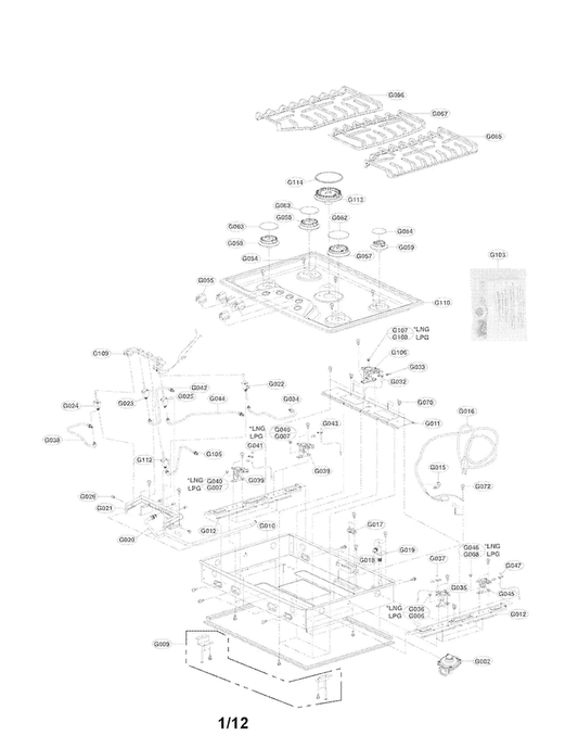 LG Part# AGU73728902 Plate Assembly (OEM)