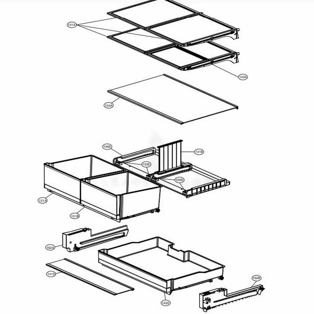 LG Part# ACQ91171003 Tray Cover Assembly - Genuine OEM
