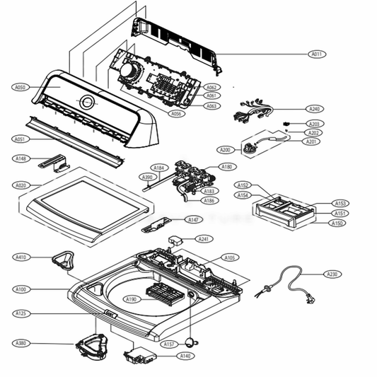 LG Part# AGL75452947 Front Panel (White) - Genuine OEM