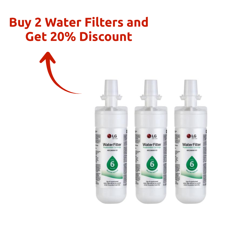 LG Part# ADQ75795103 Water Filter Assembly (3 Pack) - Genuine OEM