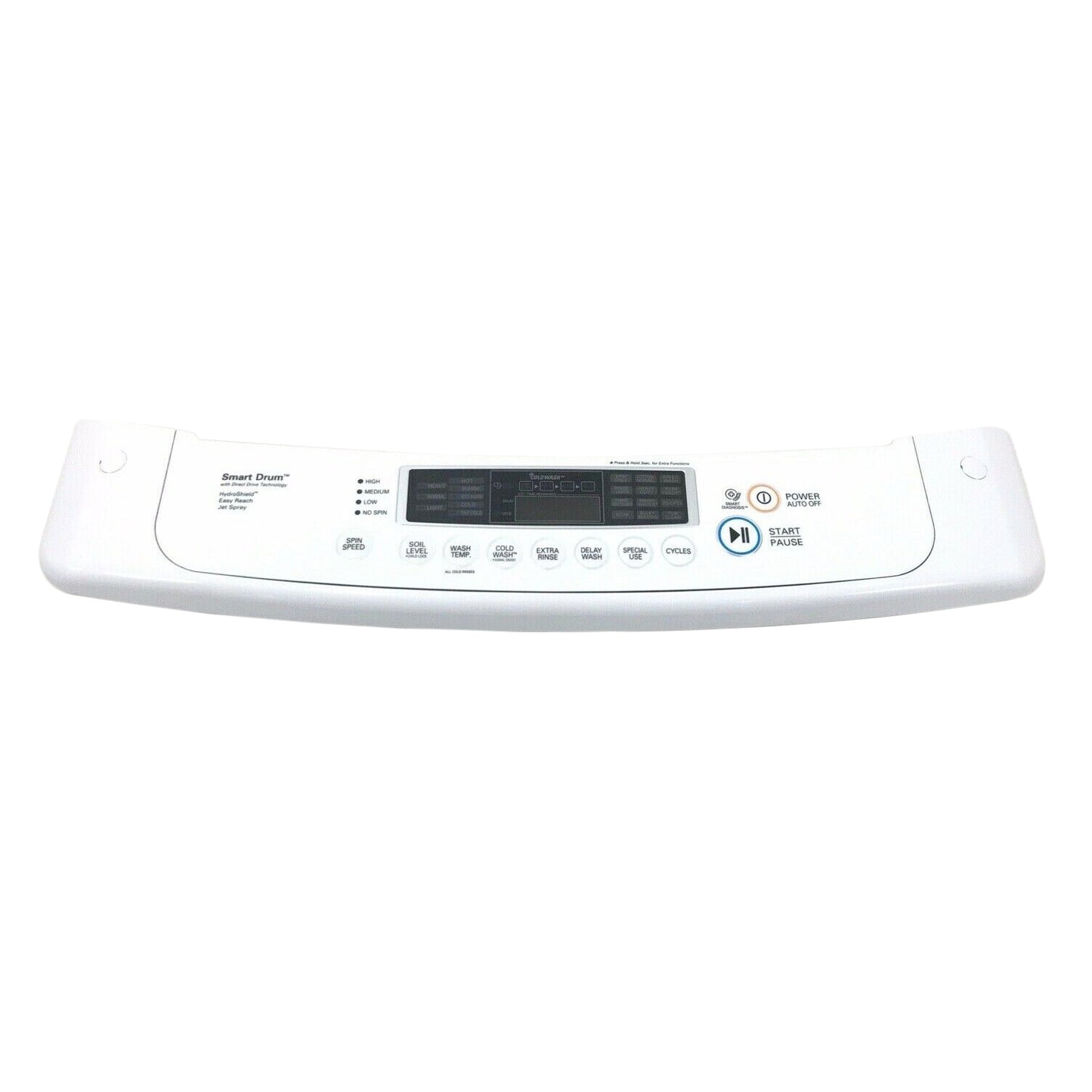 LG Part# AGL73772508 Control Panel Assembly (OEM) Front, White