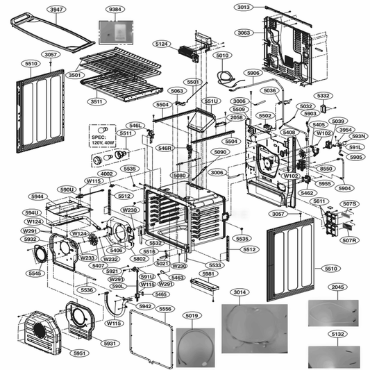LG Part# MHL63411408 Shelf - Genuine OEM