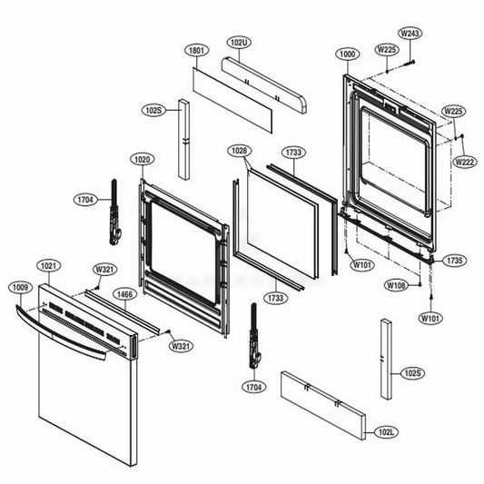 LG Part# MDQ64177006 Door Frame - Genuine OEM