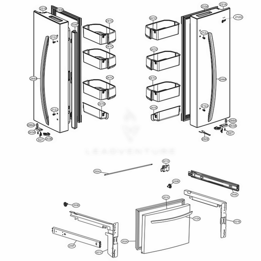 LG Part# ADD36429876 Door Foam Assembly - Genuine OEM