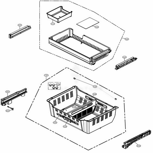 LG Part# AEC73317819 Rail Guide Assembly (Left) - Genuine OEM