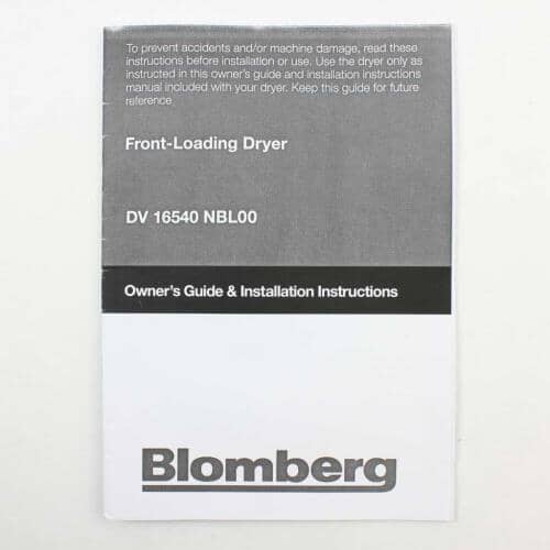 Blomberg Part# 2960310129 User Manual - Genuine OEM