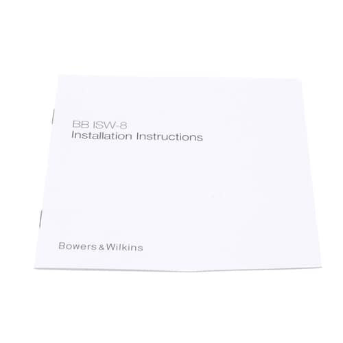 Bowers &Wilkins Isw-8 Bb Installation Guide - II16055