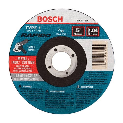 Bosch Tools Grinding Wheel - 5 Diameter, - TCW1S500
