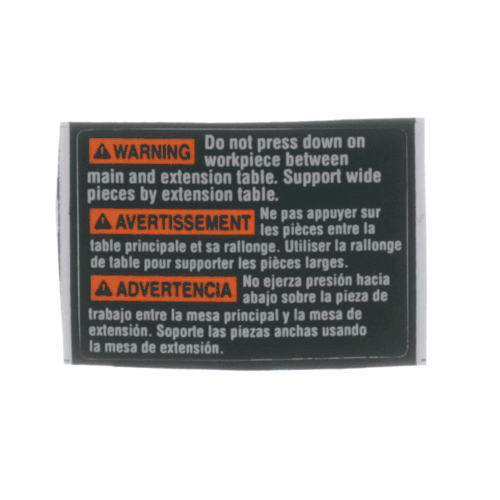 Bosch Part# 2610997810 Warning Label - Genuine OEM