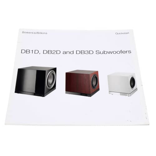 Bowers &Wilkins Db1D / Db2D / Db3D Qsg - II14869