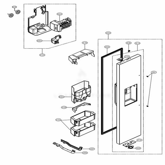 LG Part# ADX73490601 Door Gasket Assembly - Genuine OEM