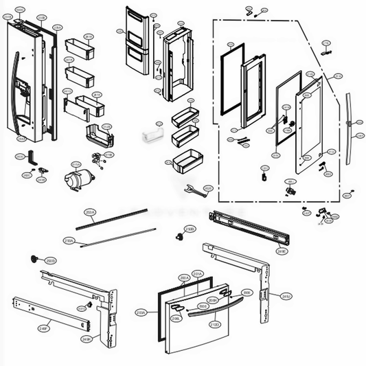 LG Part# ABQ76121027 PCB Case Assembly - Genuine OEM