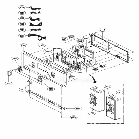 LG Part# EBR82864501 Option Power Control Board Assembly - Genuine OEM