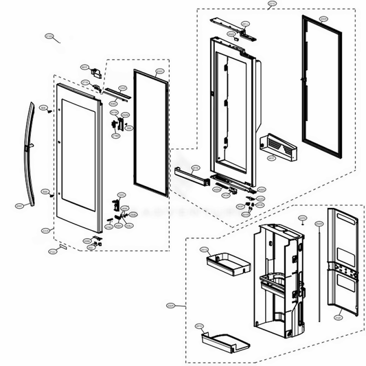 LG Part# ADD73536442 Door Assembly - Genuine OEM