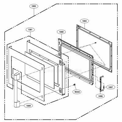 LG Part# ADC75065706 Full Door Assembly - Genuine OEM