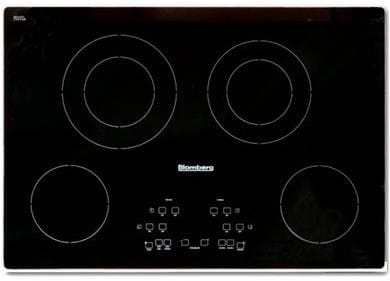 Blomberg 8978953800 30 Inch Electric Cooktop with 4 Radiant Elements, Glass Ceramic Surface, Dual Ribbon Elements, Automatic Fast Boil - Cte30400
