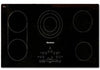 Blomberg 8978943800 36 Inch Electric Cooktop with 5 Radiant Elements, Ceramic Glass Surface, Bridge Element, Triple Circuit Element - Cte36500