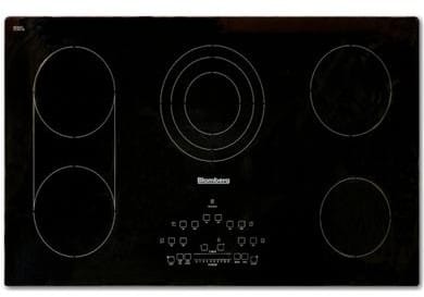 Blomberg 8978943800 36 Inch Electric Cooktop with 5 Radiant Elements, Ceramic Glass Surface, Bridge Element, Triple Circuit Element - Cte36500