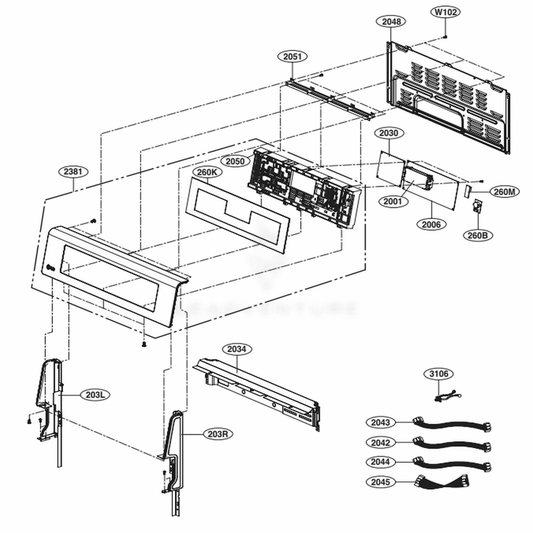 LG Part# AGM75309014 Power Control Board and Supporter Assembly - Genuine OEM