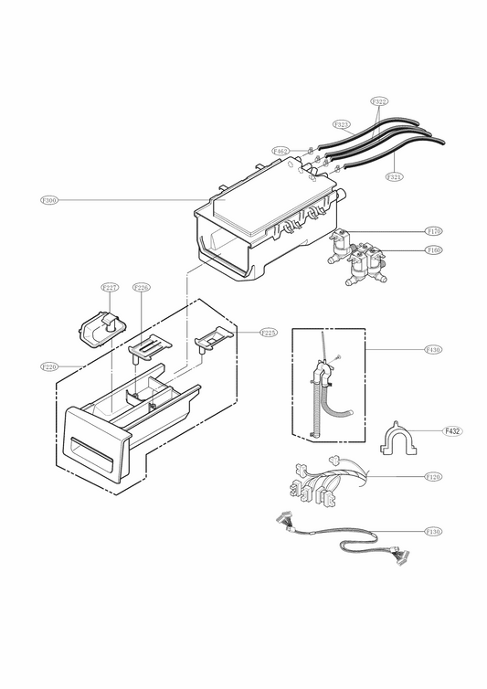 LG Part# AGL74074304 Dispenser Drawer Assembly - Genuine OEM