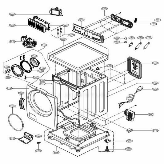 LG Part# ADC74154920 Door Assembly - Genuine OEM