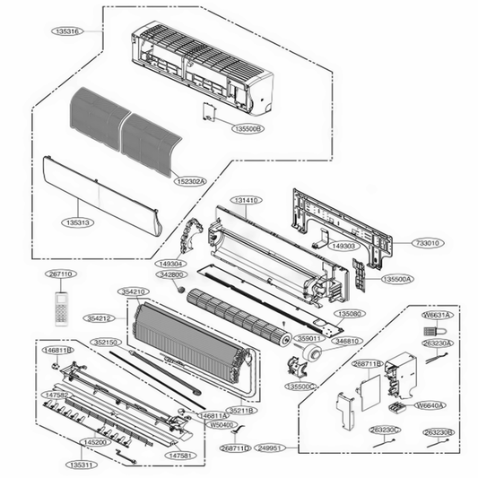 LG Part# AEB73906309 Discharge Grille Assembly - Genuine OEM