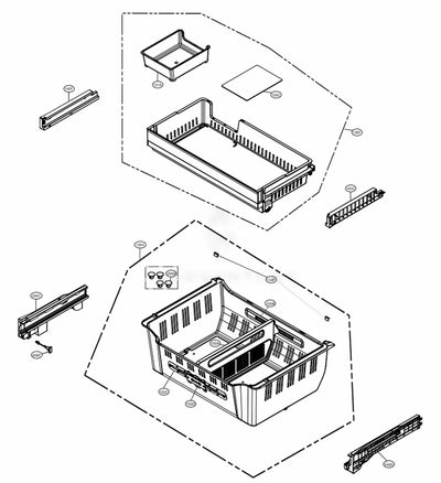 LG Part# AJP73714804 Drawer Tray Assembly - Genuine OEM