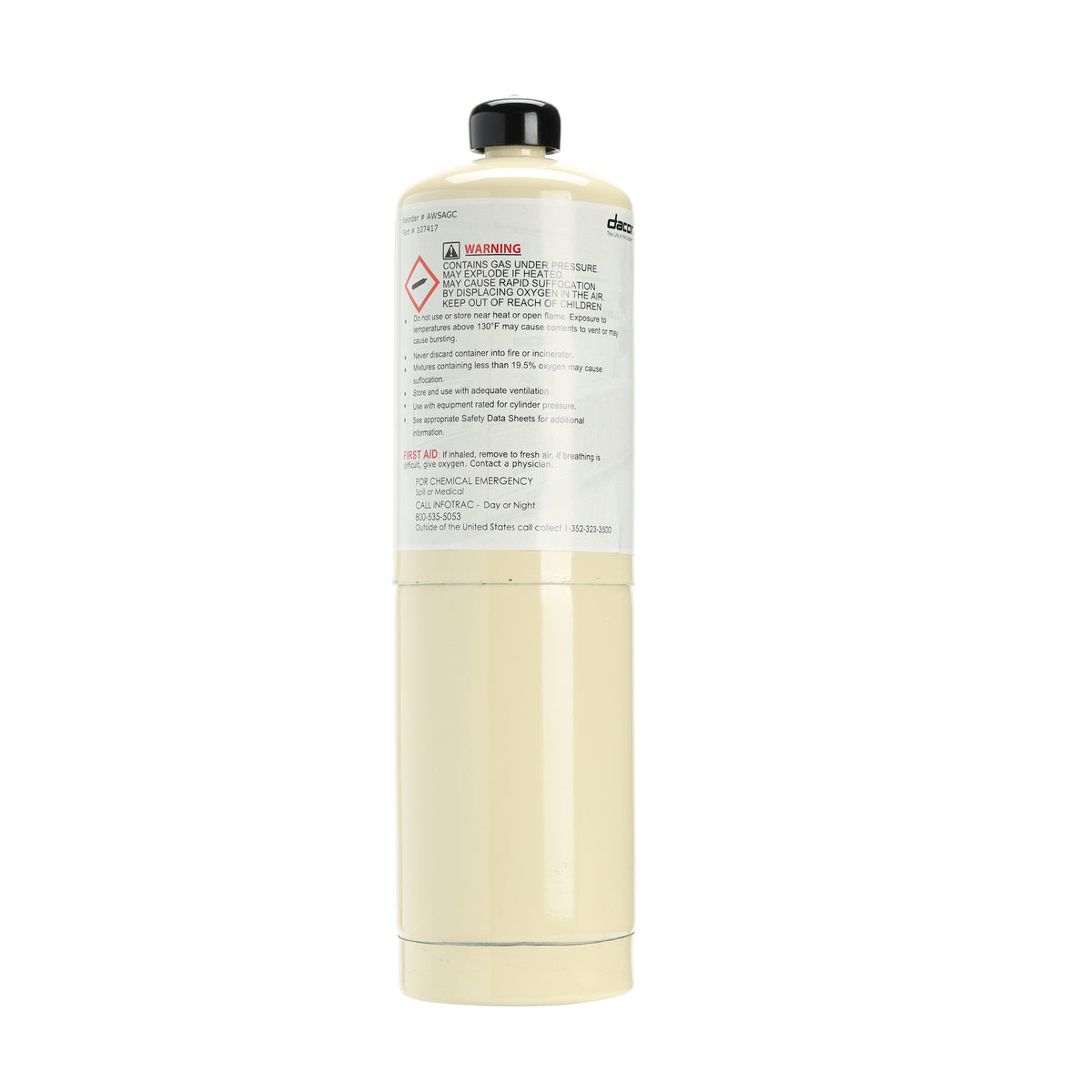 Samsung Part# DA81-08091A Service Argon Gas Canister - Genuine OEM