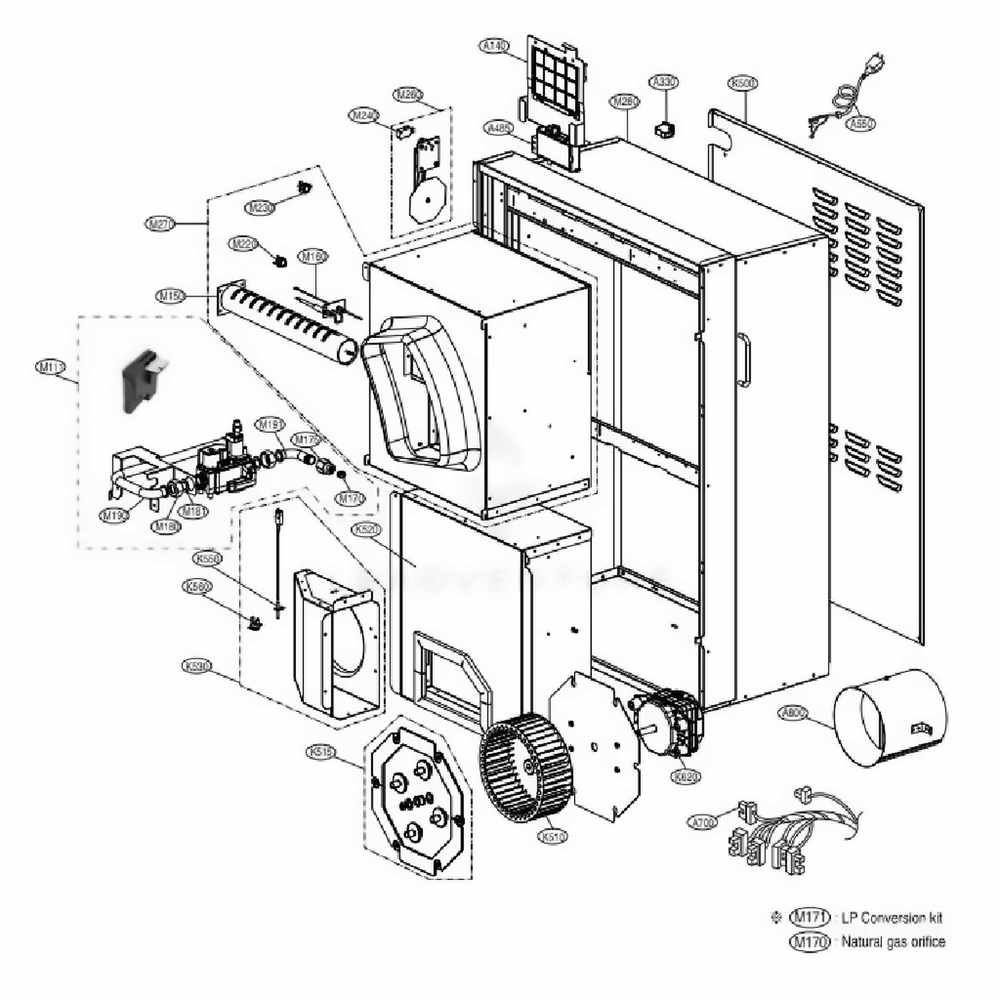 LG Part# 383EEL9001X Parts Assembly (OEM)