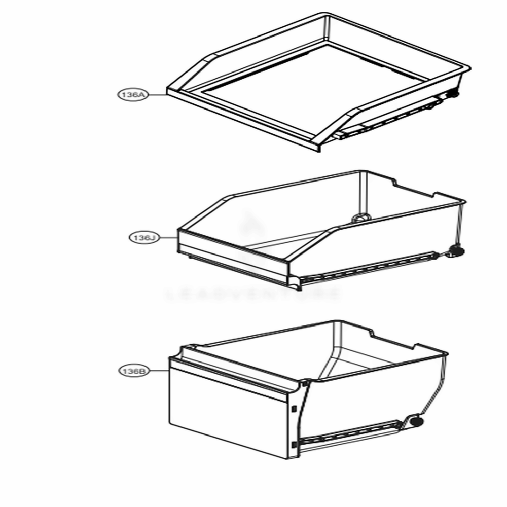 LG Part# AJP73654823 Drawer Tray Assembly - Genuine OEM