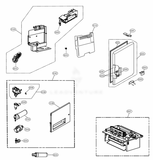 LG Part# MCD64927501 Tube Connector - Genuine OEM