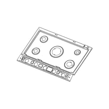 Samsung Part# DG94-02633A Cook Top Frame Assembly - Genuine OEM