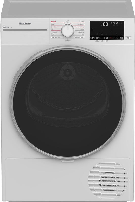 Blomberg 7188287440 Heat Pump Dryer - Energy-Efficient Condenser Dryer with Advanced Fabric Care DHP24404W