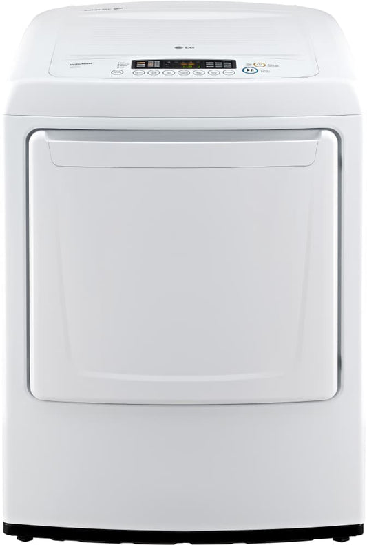 LG DLG1002W 27 Inch Front-Load Gas Dryer with 7.3 cu. ft. Capacity, 9 Dry Cycles, 7 Options, Wrinkle Care Option, Sensor Dry System and Aluminized Alloy Steel Drum