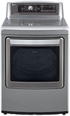 LG DLGX5681V 27 Inch 7.4 cu. ft. Top Load Gas Dryer with 14 Drying Programs, 5 Temperature Settings, Steam, ReduceStatic Option, EasyIron Option, Wrinkle Care, Speed Dry, Smart Diagnosis, LoDecibel Quiet Operation and Sensor Dry: Graphite Steel