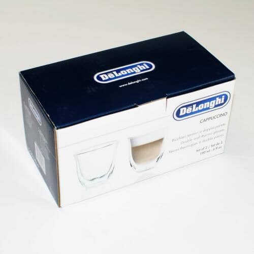 Delonghi Part# 5513214601 Cappuccino Thermo Glasses (OEM)