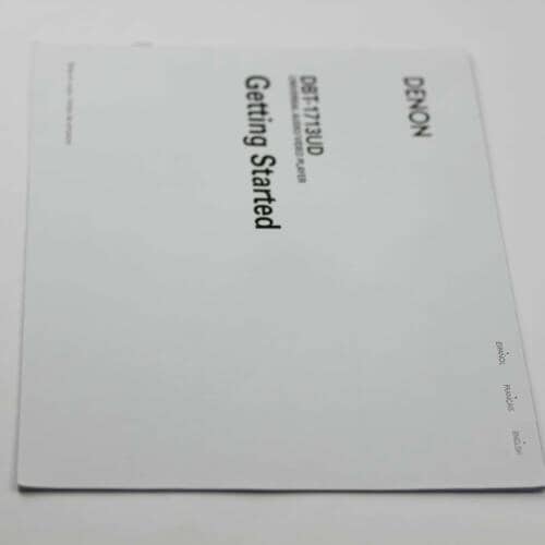 Denon Part# 54111084900AD Quick Manual - Genuine OEM