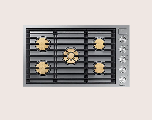 Dacor DTG36M955FS/DA  36-Inch Gas Cooktop Contemporary Silver Stainless Natural Gas Liquid Propane