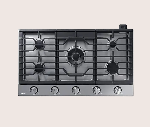 Dacor DTG36P875NS/DA  36-Inch Gas Cooktop Transitional Silver Stainless Natural Gas Liquid Propane