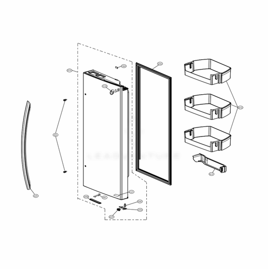 LG Part# ADD73358350 Door Assembly - Genuine OEM