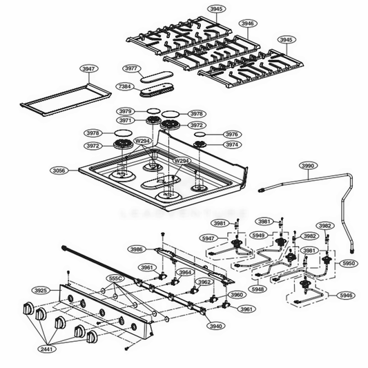 LG Part# MGE66110201 Pipe Assembly - Genuine OEM