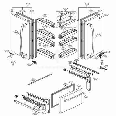 LG Part# ADD73996523 Door Foam Assembly - Genuine OEM