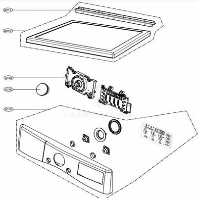 LG Part# AGL76992523 Touchpad Control Panel Assembly - Genuine OEM