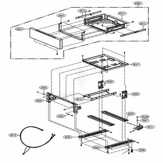 LG Part# ADG73329601 Drawer Assembly - Genuine OEM